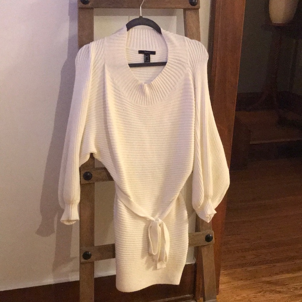 Forever 21 Knit white off the shoulder dress